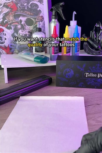 Why not try this tattoo printer that can mass-produce high-quality tattoo designs you've drawn？🤩#tattooprinter #tattooartists #tattoostudio #tattootiktok #ministickerprinter