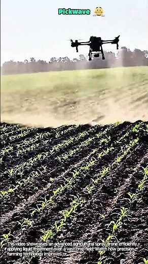 How Agricultural Drones Spray Crops for Precision Farming #worker #process #agriculture #drone