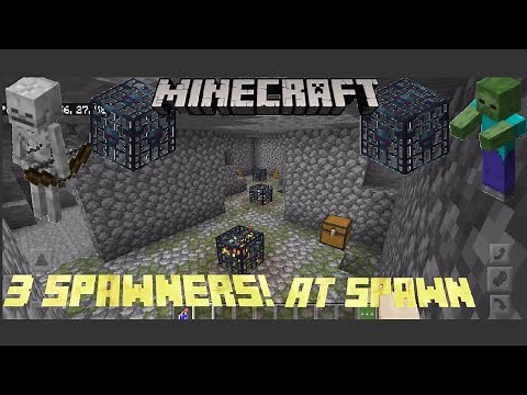 3 Mob Spawners at Spawn! Minecraft Bedrock Edition Seed