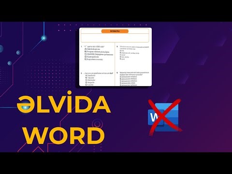 Əlvida Word ( Sürətli Test Hazırlama )