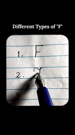 Different Types of "F" #shorts #cursive #handwriting