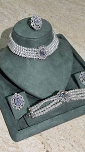 Luxury Pearl and Zircon Choker Jewelry Set – Elegant Bridal & Evening Wear - Etsy