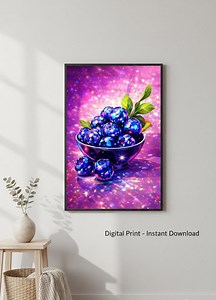 Cosmic Blueberry Art Print, Modern Still Life (digital Download) - Etsy Canada