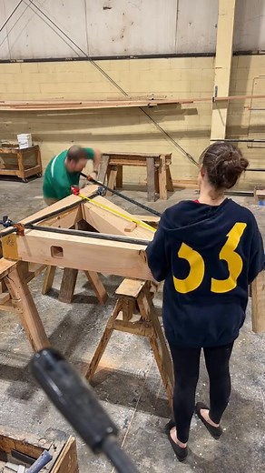 A quick example of hand fitting some timbers. Making slight alterations to get the right fit, clamping the timbers together to get it tight, using 3,4,5 method to check the angle, drilling the holes all the way through to make room for pegs. Enjoy! #timbercraft #builtforlife #handfitting #timberframes #HousedJoints #MortiseandTenon #smallprojects #Timbers #pipeclamps #345 #shoptherapy | Timbercraft