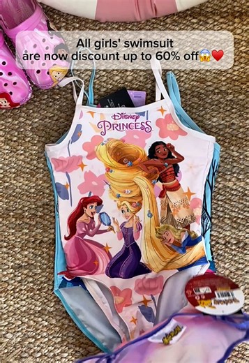 Add this one to your girls swimsuit collection🌈💕#disney #swimsuit #tiktokmademebuyit #springsale #mumsoftiktok