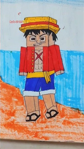 turning Luffy into minecraft character #minecraftstyle #an8me #onepiece