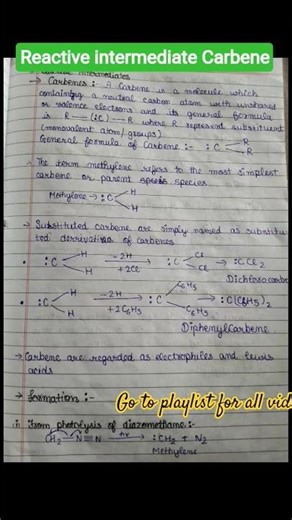 BSc Chemistry, Reactive intermediates -carbene |Basic of organic chemistry and rxns #bsc #chemistry