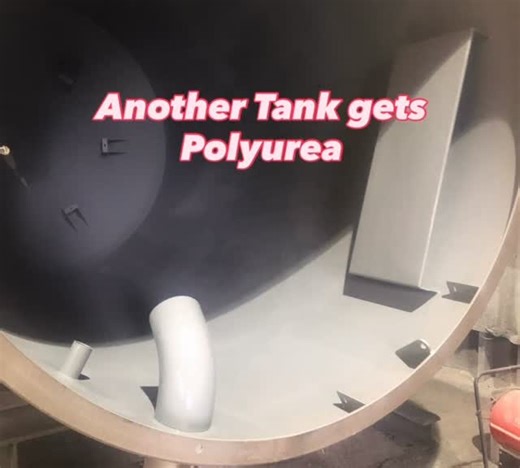 Blast It Clean It Paint It on Instagram: "Another Steel Tank gets Polyurea #polyurea #steel #tank #membrane #watertreatment"