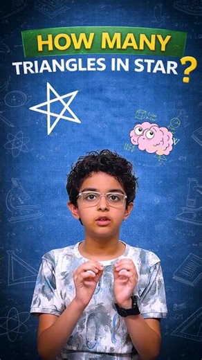 How many Triangles in this Star 🤔 #neonschool #education #knowledge #trending #viralshort