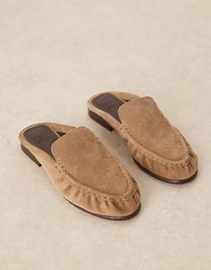 ASOS DESIGN Mellow premium loafer mules in taupe suede | ASOS