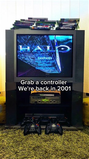 "four controllers, one tv. let's go!"