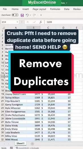 How to Remove Duplicates in Excel Tables Easily