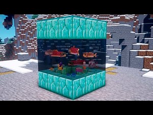 THE MOST COMPACT AQUARIUM WITHOUT MODS IN MINECRAFT! HOW TO BUILD AN AQUARIUM WITH FISH AND WITHO...