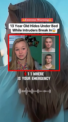 511K views · 4.5K reactions | A 13-year-old was home alone in Michigan when two intruders broke in. She hid under her bed with her cat and quietly called 911 as the burglars searched the house, one even entered her room without seeing her. Police arrived and arrested both men, and she was unharmed. #Crime #TrueCrime #fypageシ #theyrewatchingusnow #2025reels #audio #dispatcher #911calls #police #scary | They’re Watching | Facebook