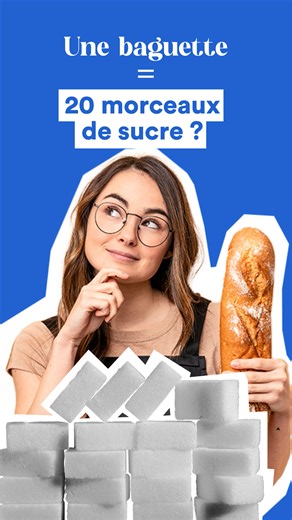 "Une baguette = 20 morceaux de sucre" ? ❌ Ce genre d’info circule PARTOUT… mais est-ce vraiment juste ? Spoiler : ces équivalences peuvent induire en erreur. 👉 On vous explique pourquoi dans notre nouvelle vidéo Idées (re)sucre ! | Cultures Sucre