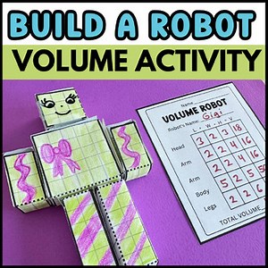 Volume of Rectangular Prisms Robot Activity Project and Hands-On Measuring