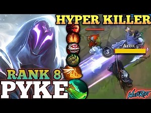 PYKE MIDLANE HARD CARRY MVP PLAY! AMAZING ULT CONTROL- TOP 8 GLOBAL PYKE BY dc meenace77 - WILD RIFT