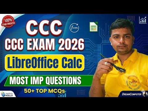 CCC Libre Office CALC Most Important MCQs | ccc important mcqs |#cccexamdate #libreofficecalc