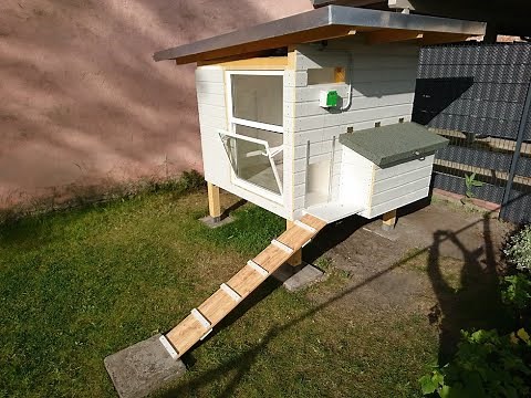 Hühnerhaus/ Hühnerstall selbst gebaut, in einzelnen Schritten abgebildet....