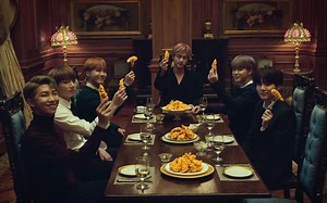 【防弹少年团】BTS x BBQ 橄榄油麻辣hot炸鸡 合集