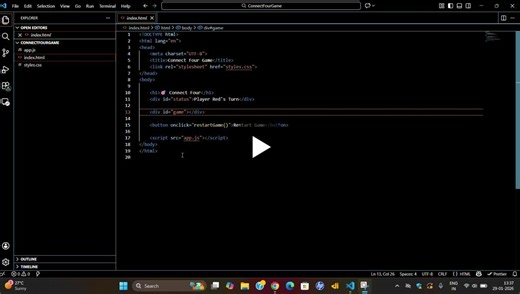 Connect Four Game with HTML CSS JavaScript | Arya Deshpande posted on the topic | LinkedIn