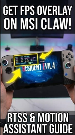 Do THIS to see your FPS on the MSI Claw 8 #msiclaw8 #gaming #handheldgaming
