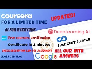 AI For Everyone, (week1-4) All Quiz Answers.#coursera #learning #quiz #mr #answers #quizanswers