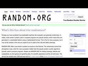 Генератор случайных чисел онлайн - random.org