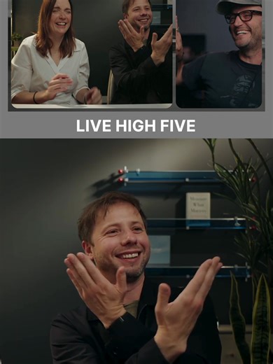 Streaming with Alex, Restream's CEO, is always fun. But live high fives aren't always easy! #restream #ceo #highfive #livestream