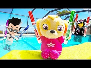 Making Slime in Swimming Pool | Learn Arts and Crafts Project for Kids