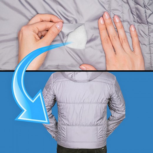 Excellente astuce pour réparer un trou sur la doudoune de manière invisible et facile à réaliser ! | Miarti - Idées créatives