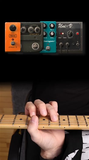 Nikola Gugoski on Instagram: "Phaser vs Flanger vs Chorus vs Vibrato What's your favorite modulation pedal? Also, how good is this David Gilmourlmour riff. It must be one of the most recognizable 4 notes guitar riff All the tones are coming from Amplitube 5 by @ikmultimedia #davidgilmour #pinkfloyd #guitartone #fenderstratocaster"