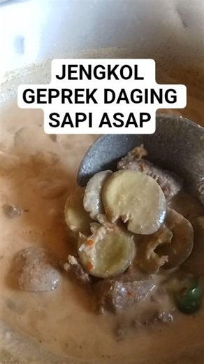 Daging Sapi Asap Jengkol Geprek Kuliner Rumahan Mewah Lezat