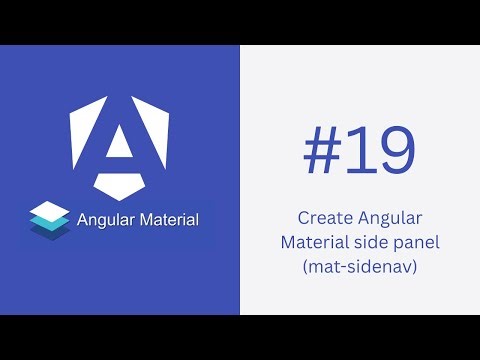 Create Angular Material side panel (mat-sidenav)