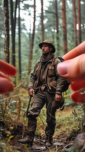 Hunter Setting a Trap for Survival | Primitive Hunting & Bushcraft Skills #survivalskills #hunter