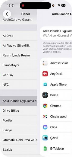 iPhone arka planda çalışan uygulamaları kapatma