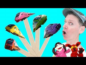Train Colors | Pop Sticks Song with Matt | Dream English Kids - Videos For Kids