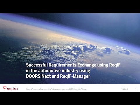 Requirements Exchange using ReqIF in the automotive industry using DOORS Next and ReqIF-Manager
