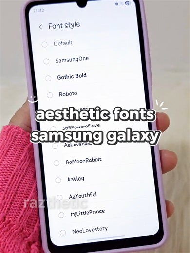 Aesthetic Fonts for Samsung Galaxy Devices