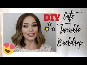 DIY Sparkly Backdrop ✨ Twinkling Fairy Lights & Voile Net Curtains 😍