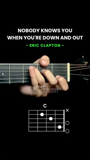 Eric Clapton - Nobody Know When You're Down and Out #guitartutorial | ShifaIman