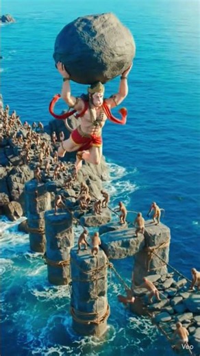 🏹Divine Hanuman Building the Legendary Ram Setu ✨#follow #explore #trending #shorts
