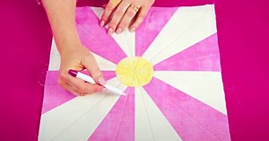 Beginners DIY Quilt-As-You Daisy Block Using A Free Pattern