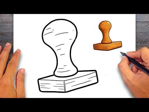 How to draw Stamp - Easy Drawing for Kids & Beginners