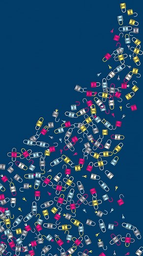 Hermès on Instagram: "Key pattern 🗝️ Move your phone around to unlock infinite combinations. 🔓 Artwork by @zach.lieberman #LockNess #PerpetualMotion #Hermes"