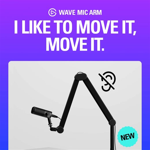 224K views | Our most flexible arm yet bends in ways you won't believe. Wave Mic Arm glides into position wherever you need it, maneuvering through your workspace in one smooth, effortless motion. | Elgato | Facebook
