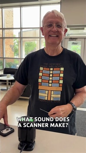 What sound does a scanner make?