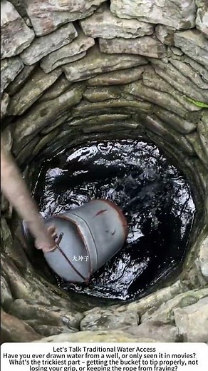 Drawing Water from a Well – Bucket on a Rope, No Pump 🌊