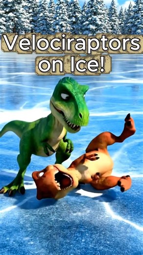 Velociraptors on Ice! ⛸️🦖