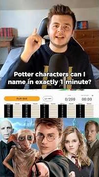 How Many Harry Potter Characters Can You Name In 1 Minute? ⚡🤔
